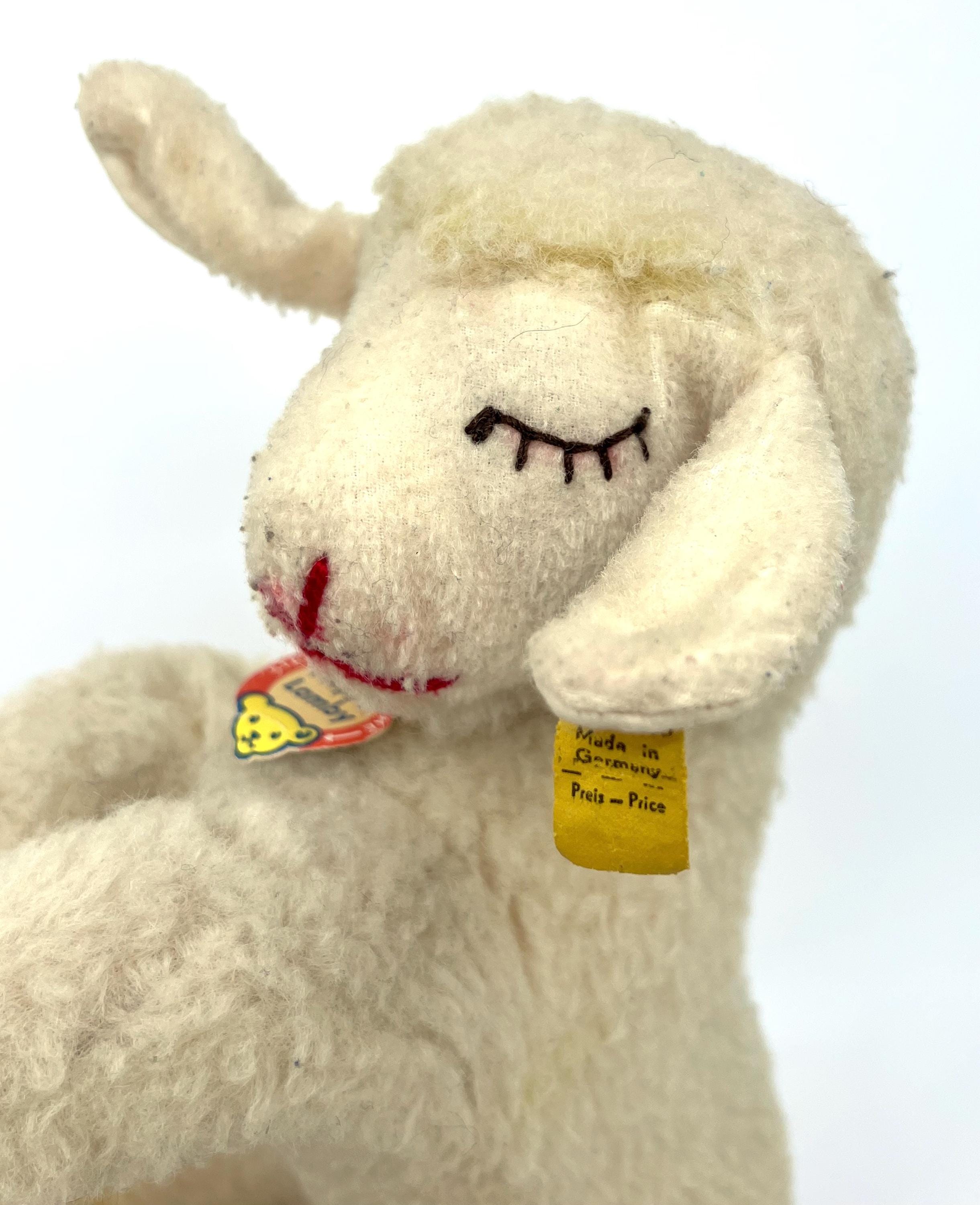 Steiff Floppy Lamby Lamb Sheep 1970s Big 28cm 11 Inches Wool Plush