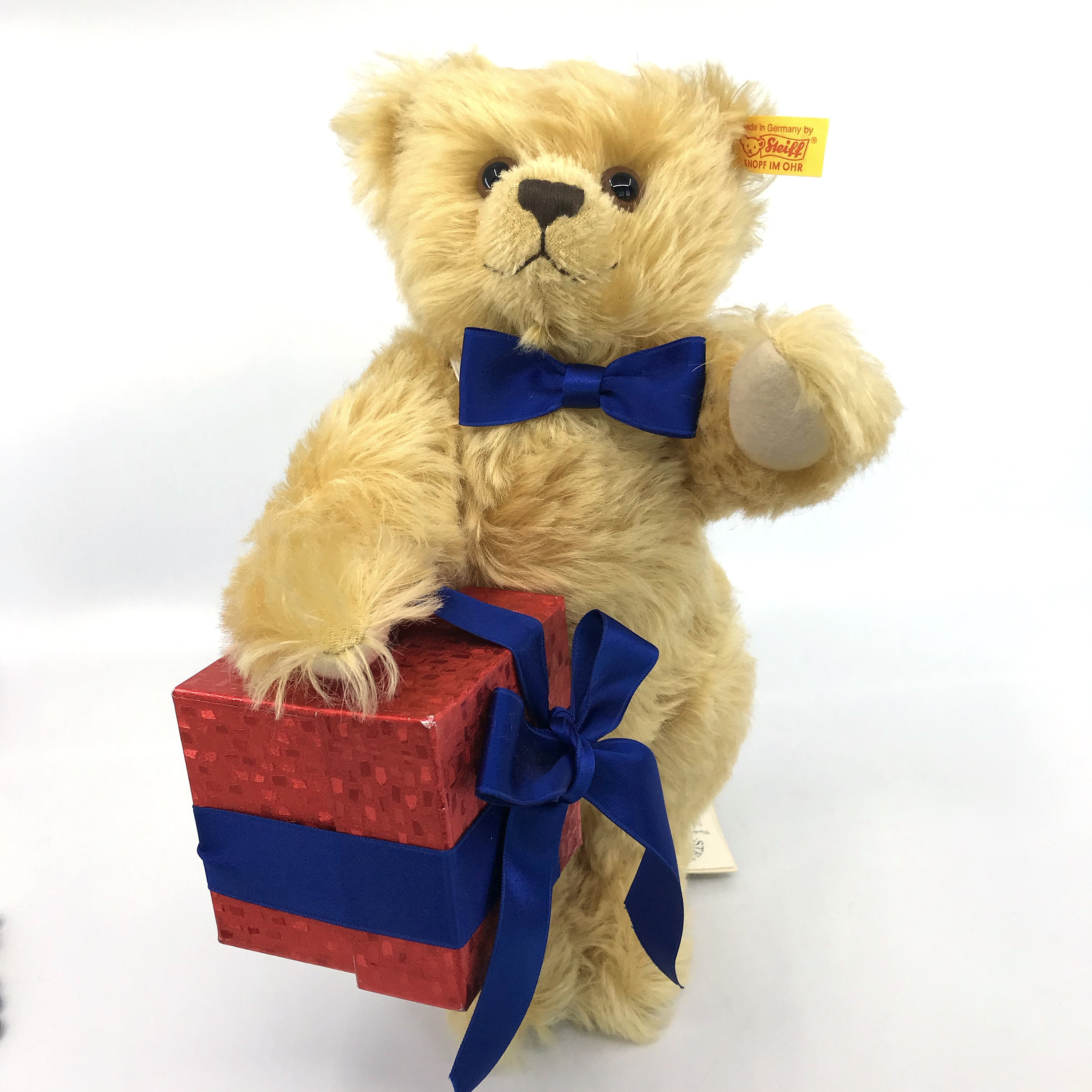 Steiff Germany Happy Birthday Teddy Bear Mohair Plush 2001 ID Button ...