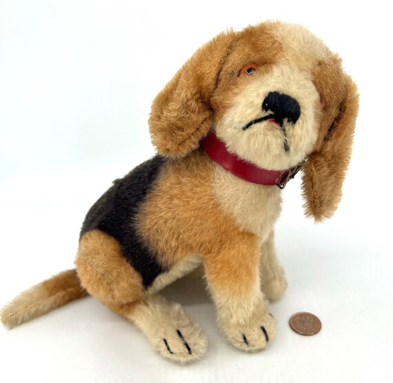 シュタイフ ドイツ ビギー ビーグル犬 モヘア ぬいぐるみ ID ボタン