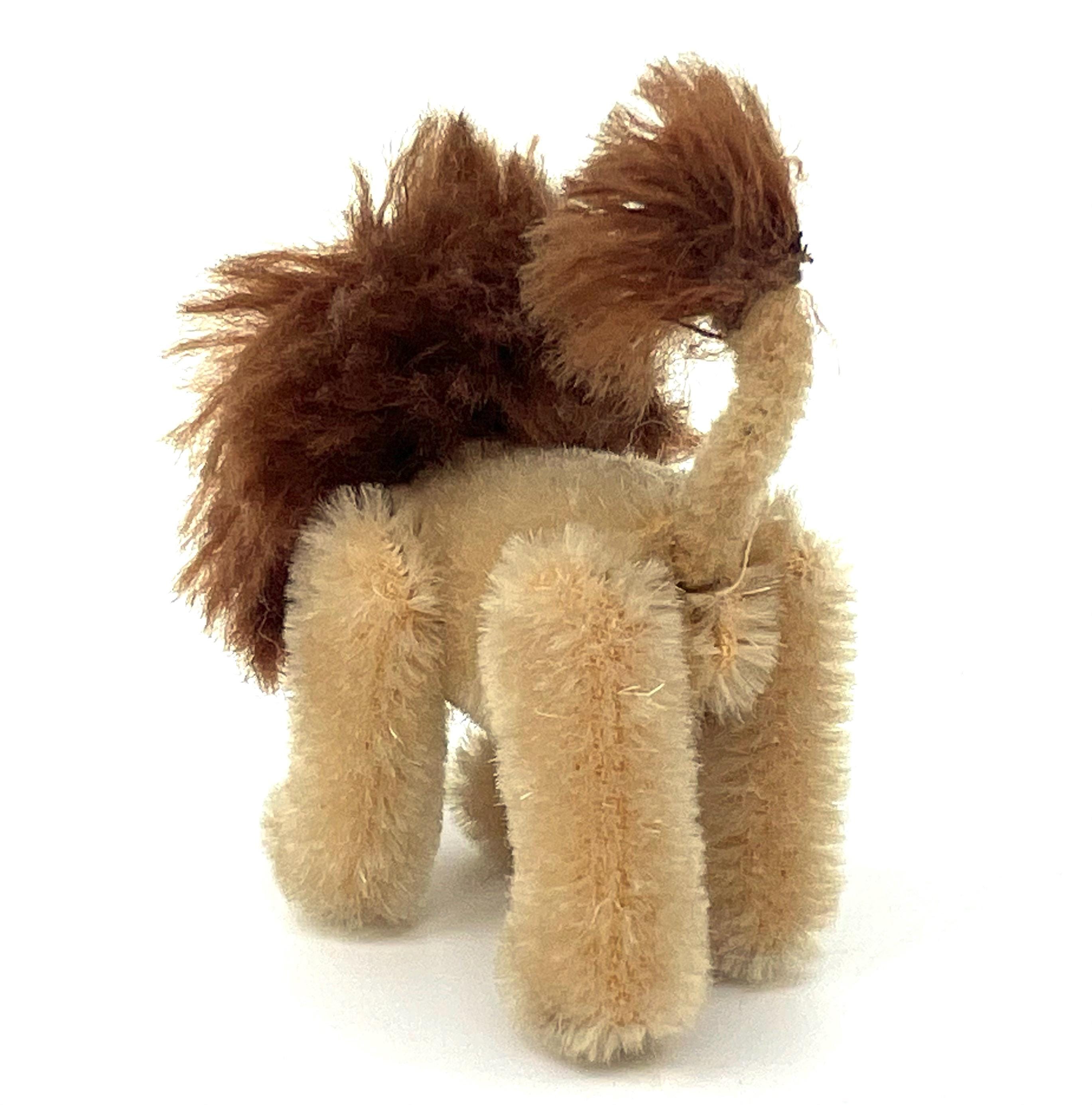 ◆シュコ/シュコー◆ノアの箱舟シリーズ「ミニチュアライオン」◆Schuco◆ Schuco Germany Noahs Ark Lion Mohair Plush Over Metal 1960