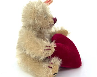 Steiff Calendar February Mini Teddy Bear 2001 Mohair Limited
