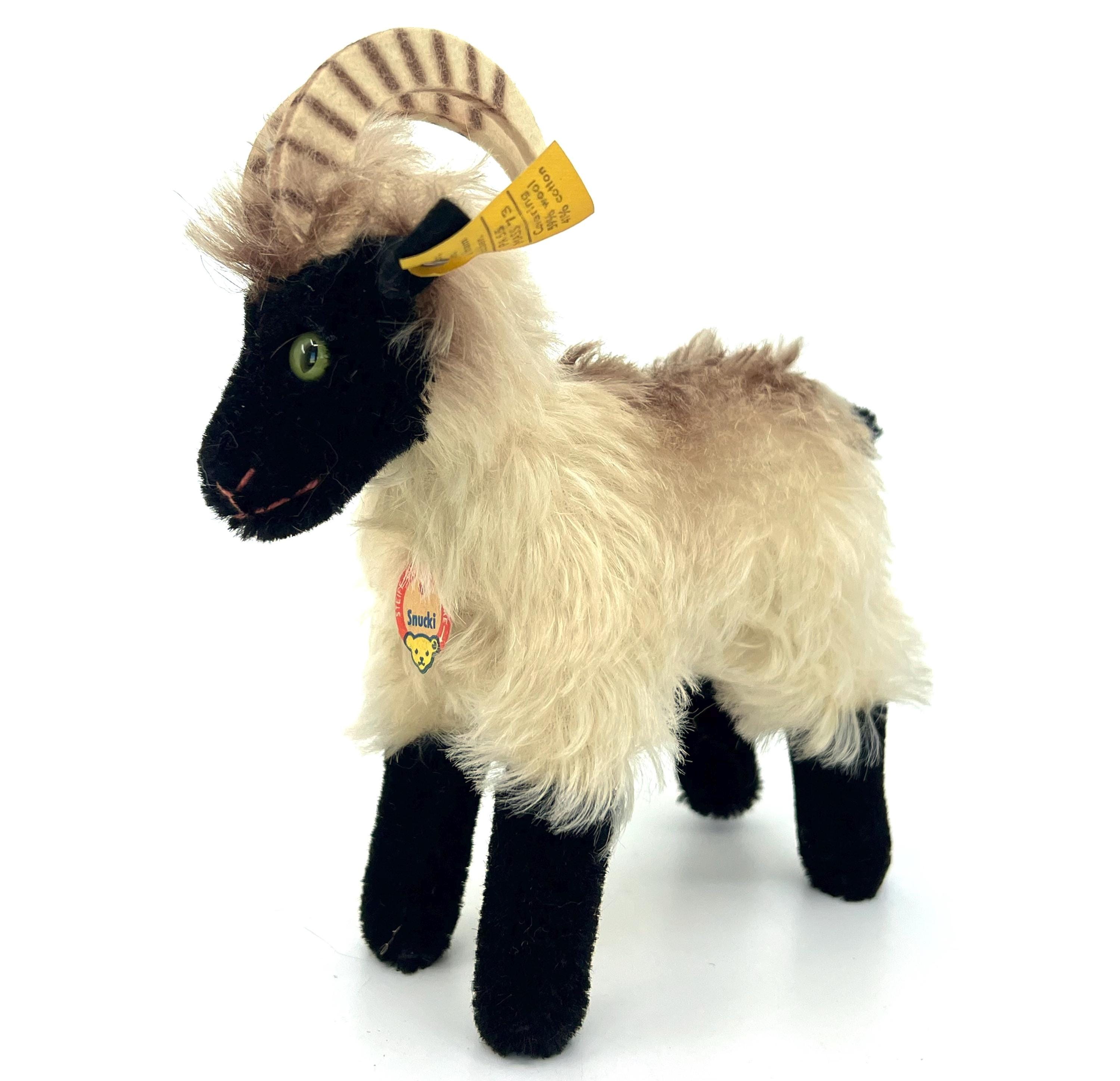 Steiff シュタイフ suncki 山羊 22cm ドイツ Steiff Snucki Mountain Sheep Mohair Plush 17 Cm 7 Inches ID Button