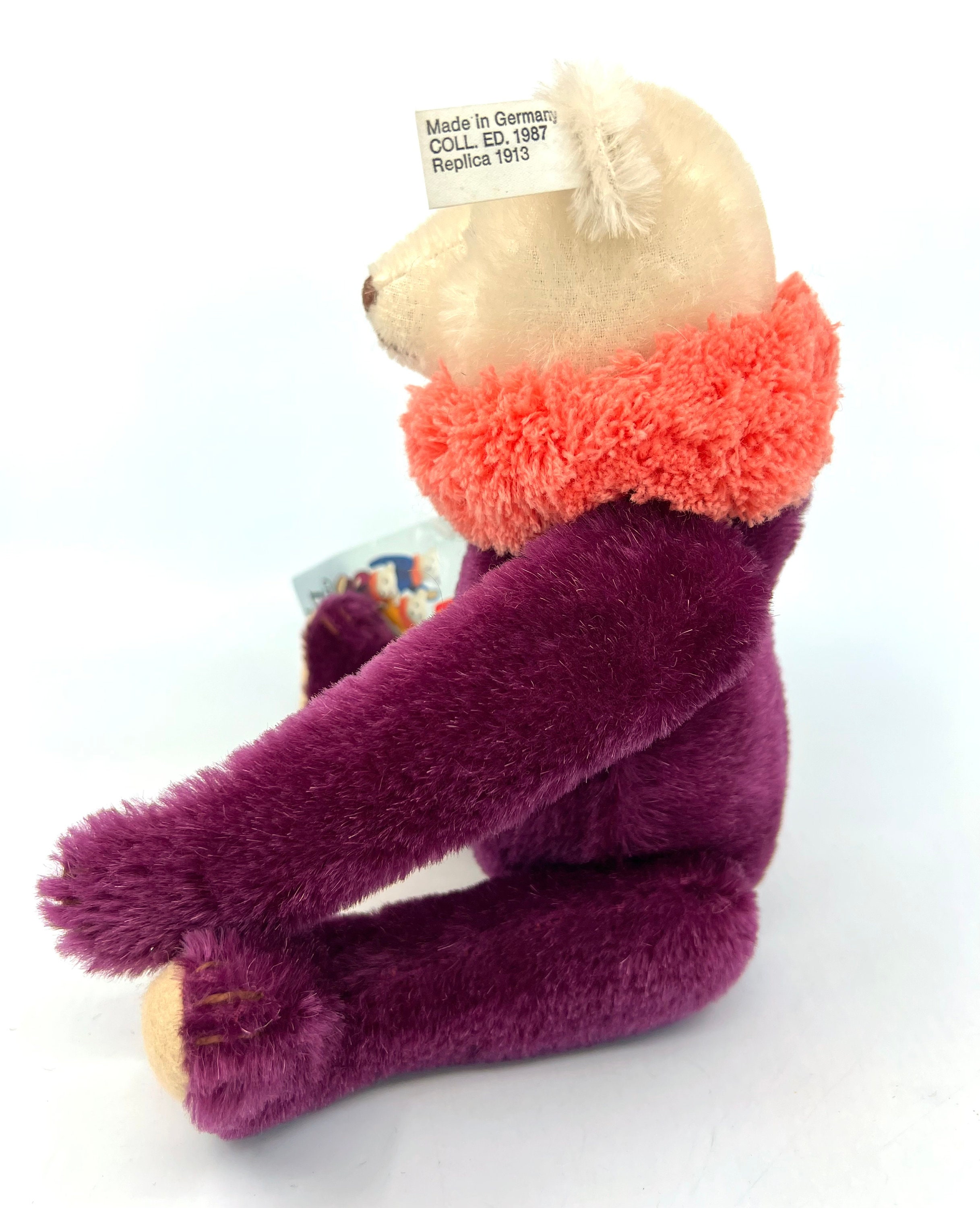 Steiff Circus Dolly Teddy Bear Replica 1913 ID Button and Steiff Circus Dolly Teddy Bear Replica 1913 ID Button and