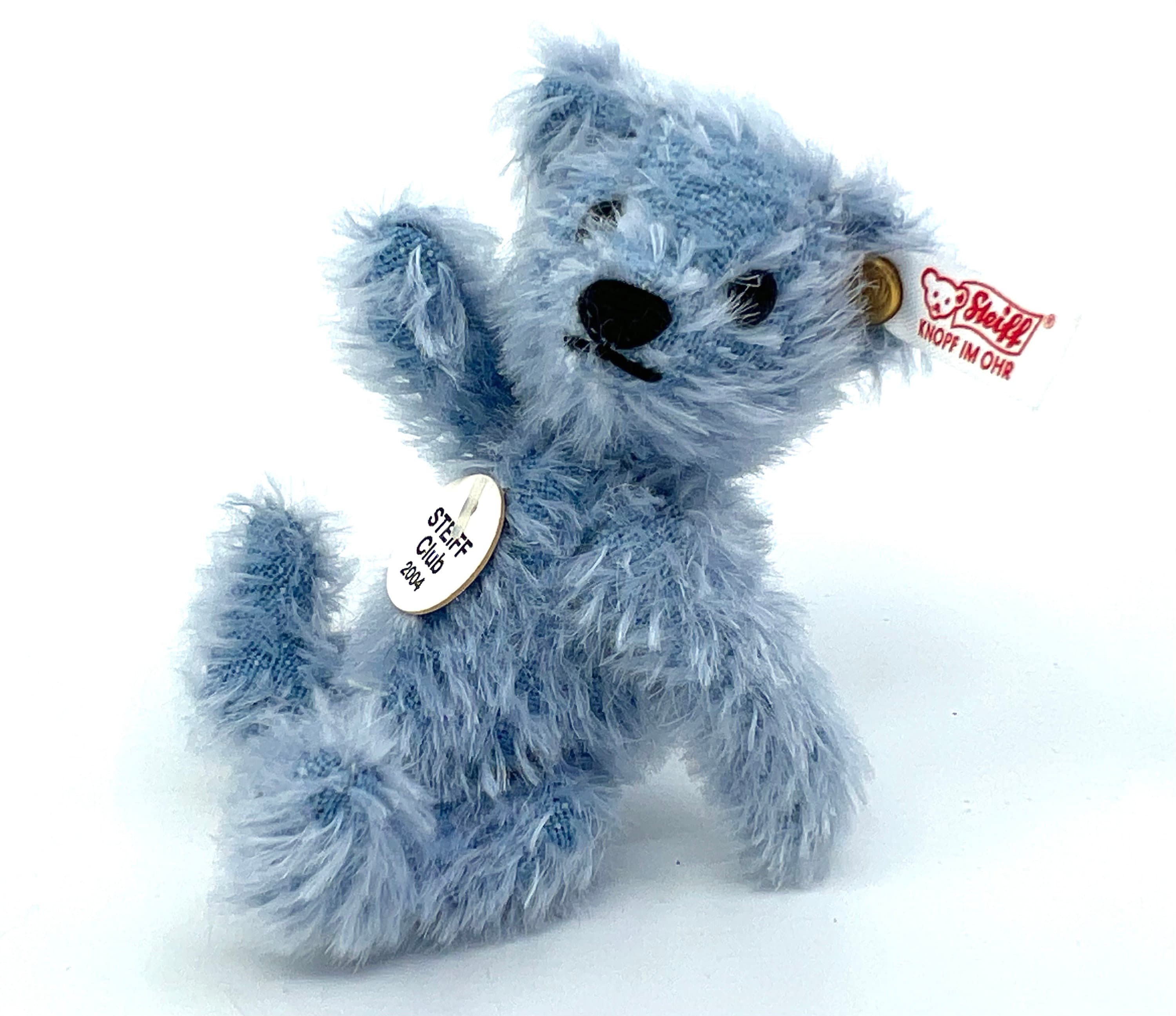Steiff 青いテディベアBelglan Beach Bear Steiff Club 2004 Teddy Bear Light Blue Miniature Annual