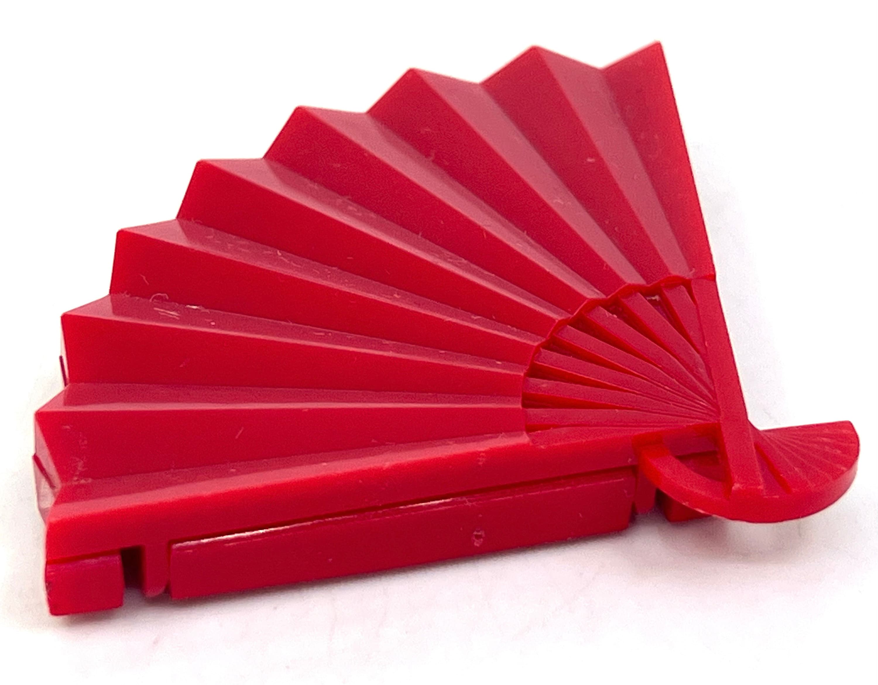 Avon Oriental Fan Solid Perfume 1982 Full Red Plastic Case Signed ...