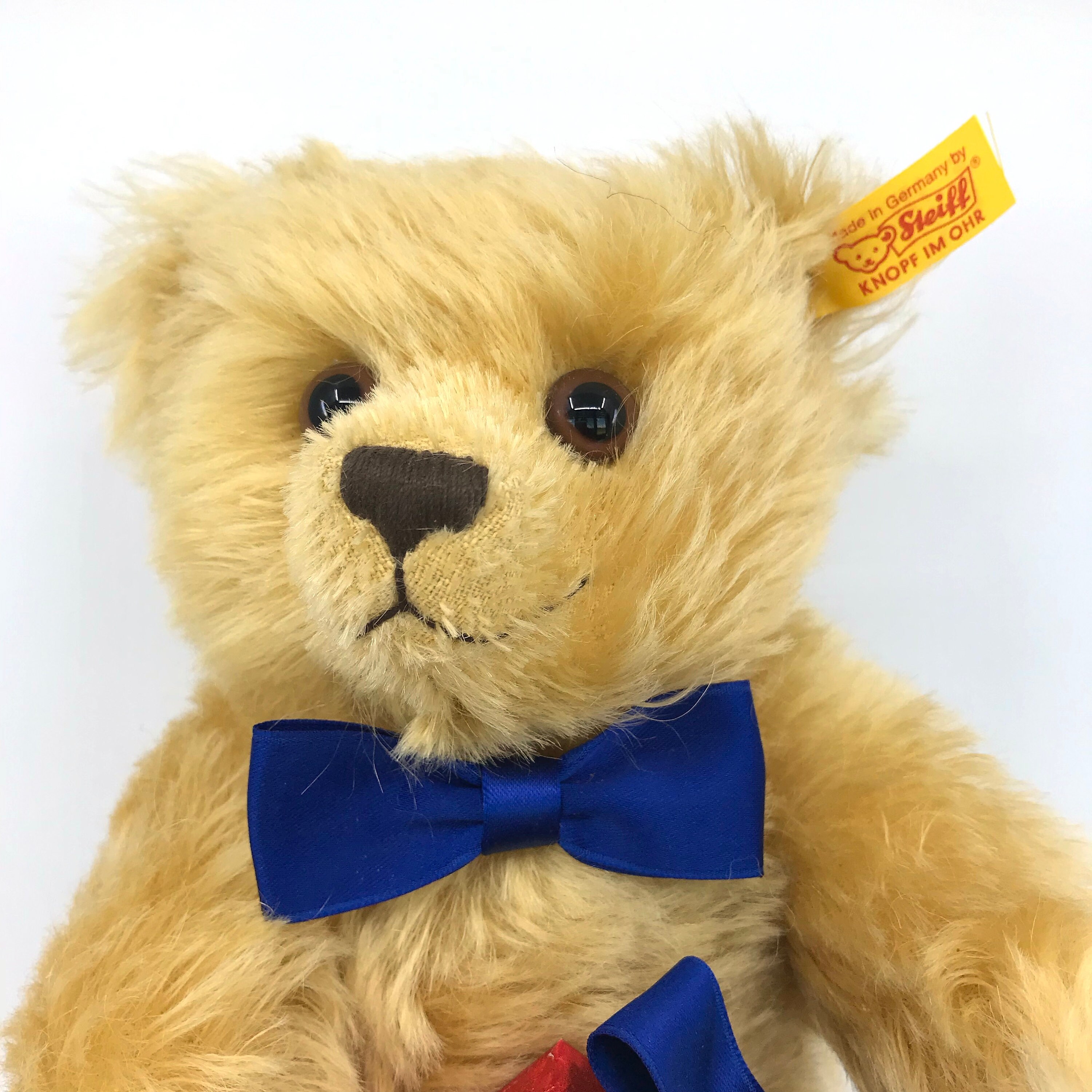 Steiff Germany Happy Birthday Teddy Bear Mohair Plush 2001 ID Button ...