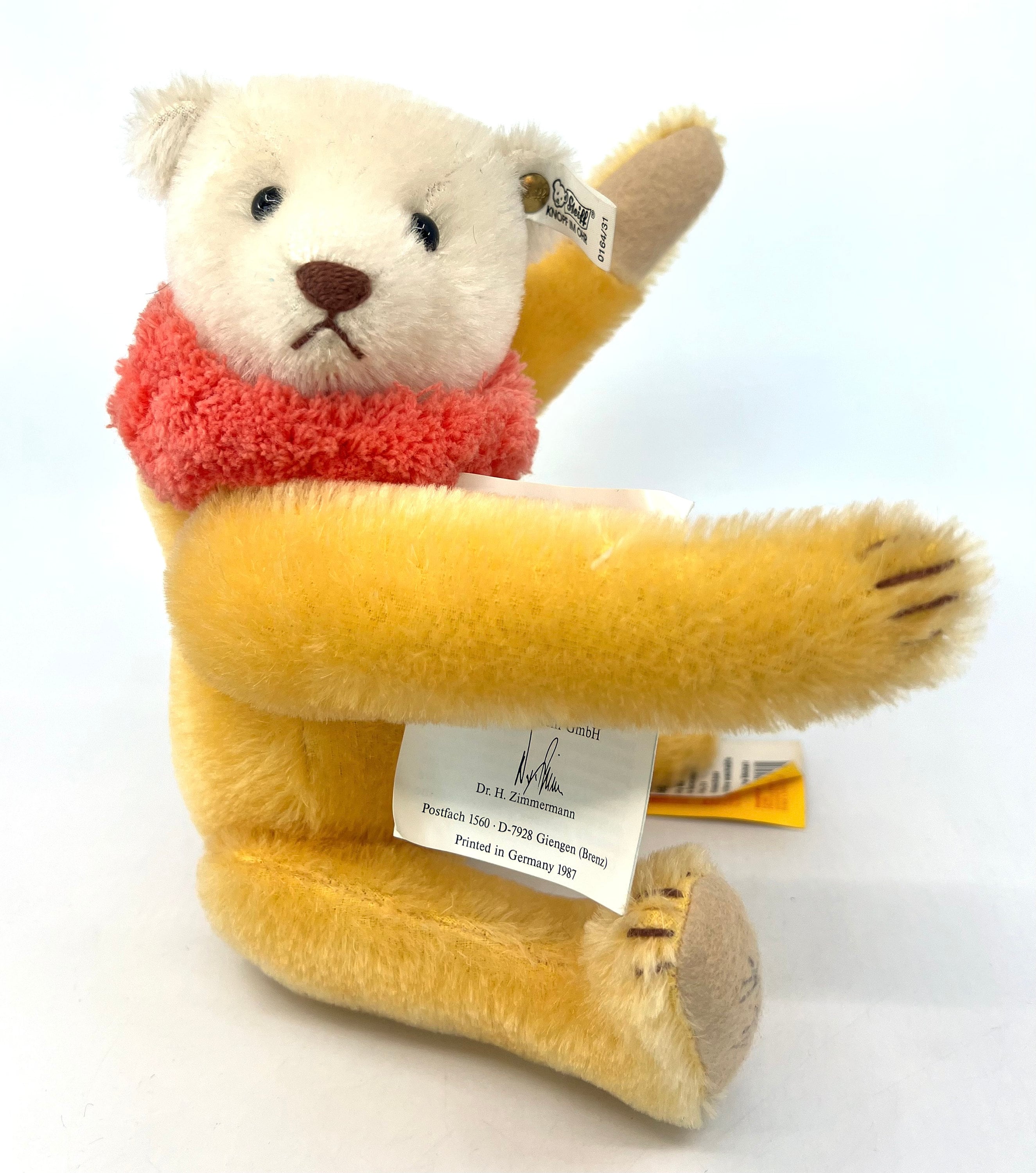 上品スタイル Teddy Dolly Circus Steiff Bear ID Autographed 1913 Replica シュタイフ社