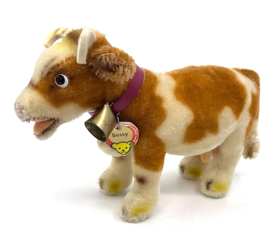 シュタイフ Steiff カウ・ベッシー Cow Bessy うし Steiff Bessy Cow 1960s ID Chest Tag 17 Cm 7 Inches Felt Udder