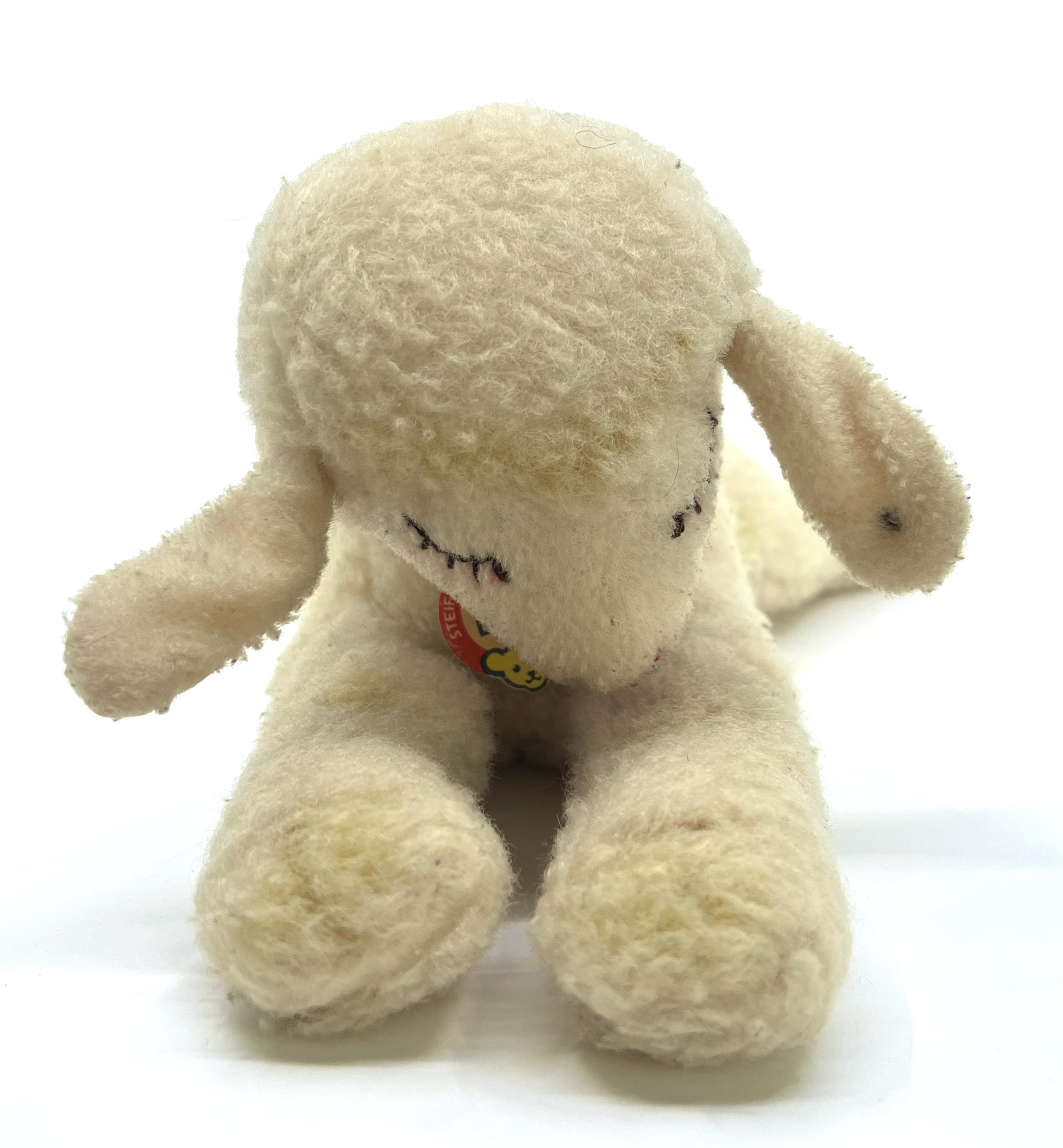 Steiff Floppy Lamby Lamb Sheep 1970s Big 28cm 11 Inches Wool Plush
