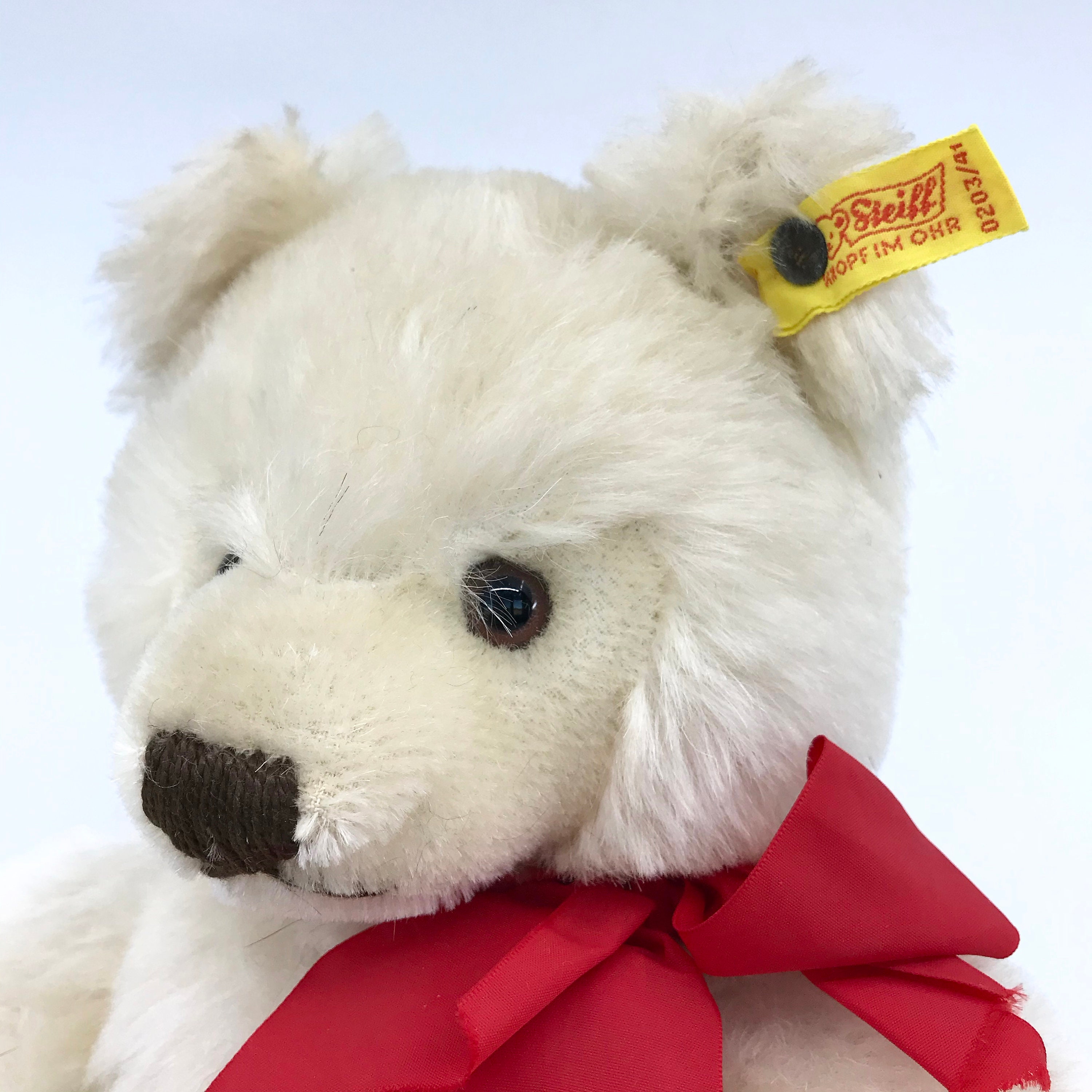 シュタイフ ドイツ オリジナル マスク テディベア ホワイト モヘア