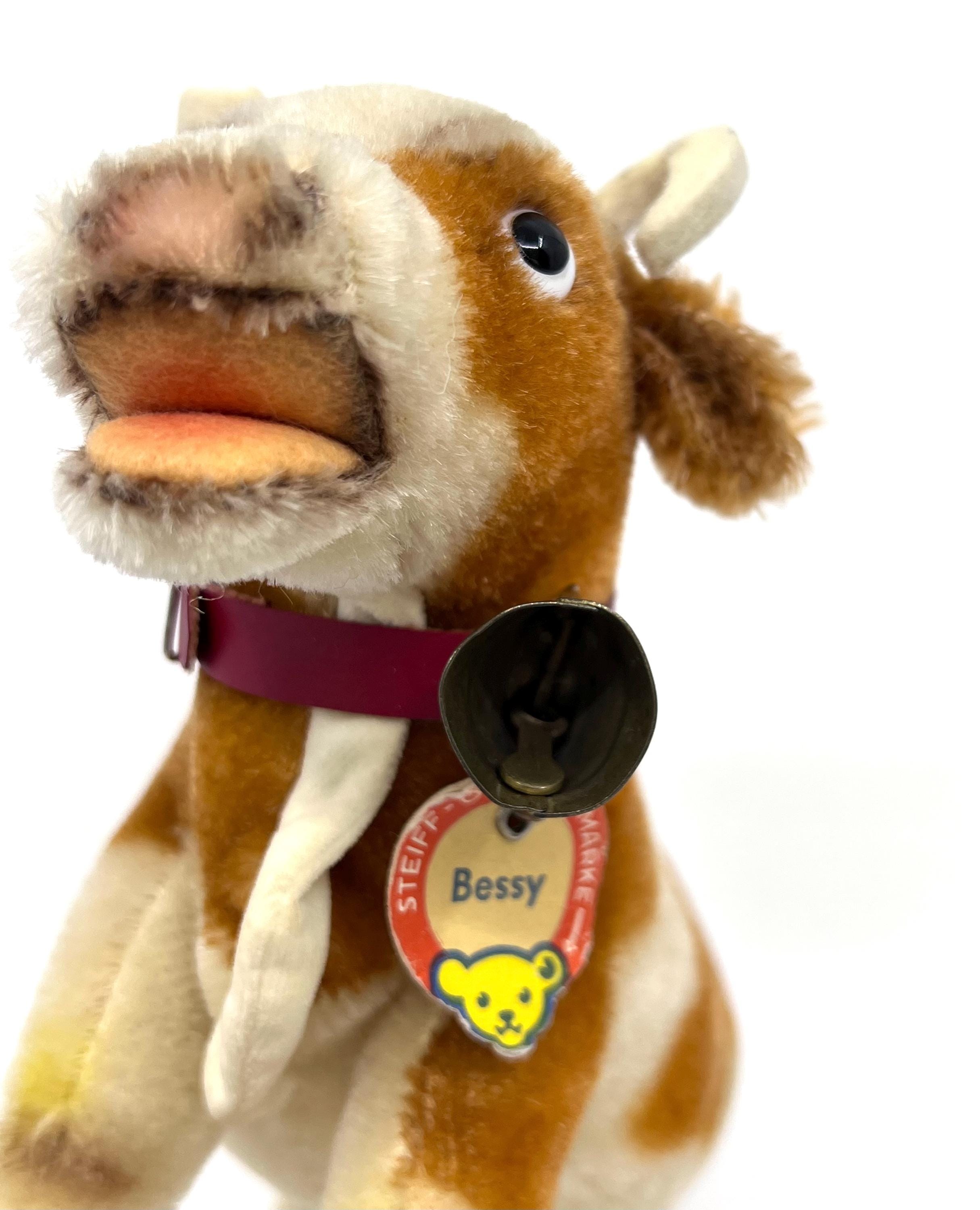 Steiff Bessy Cow 1960s ID Chest Tag 17 Cm 7 Inches Felt Udder