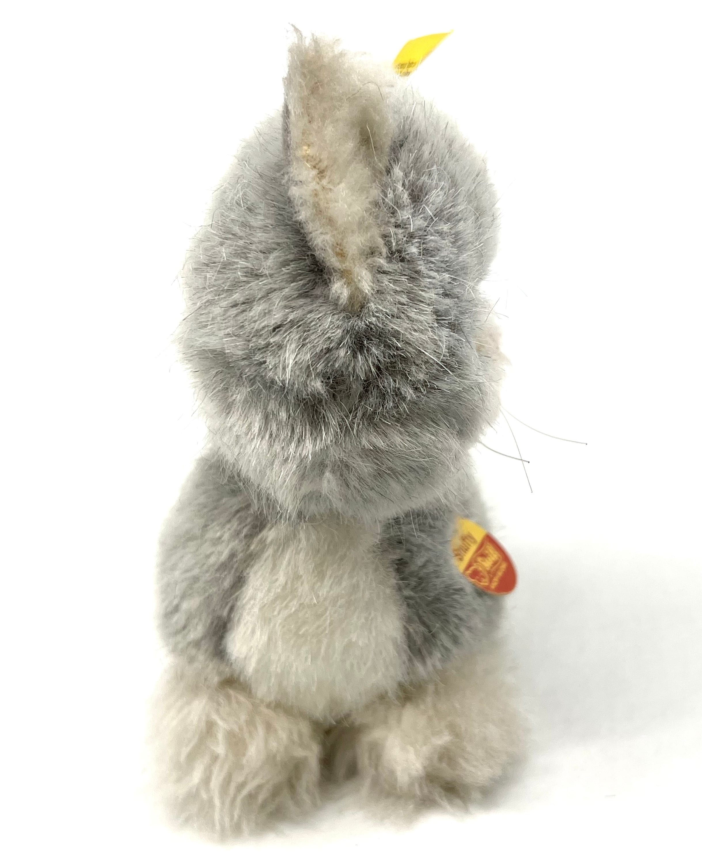 シュタイフ スナッフィー 猫 座っている 1970 年代 グレー