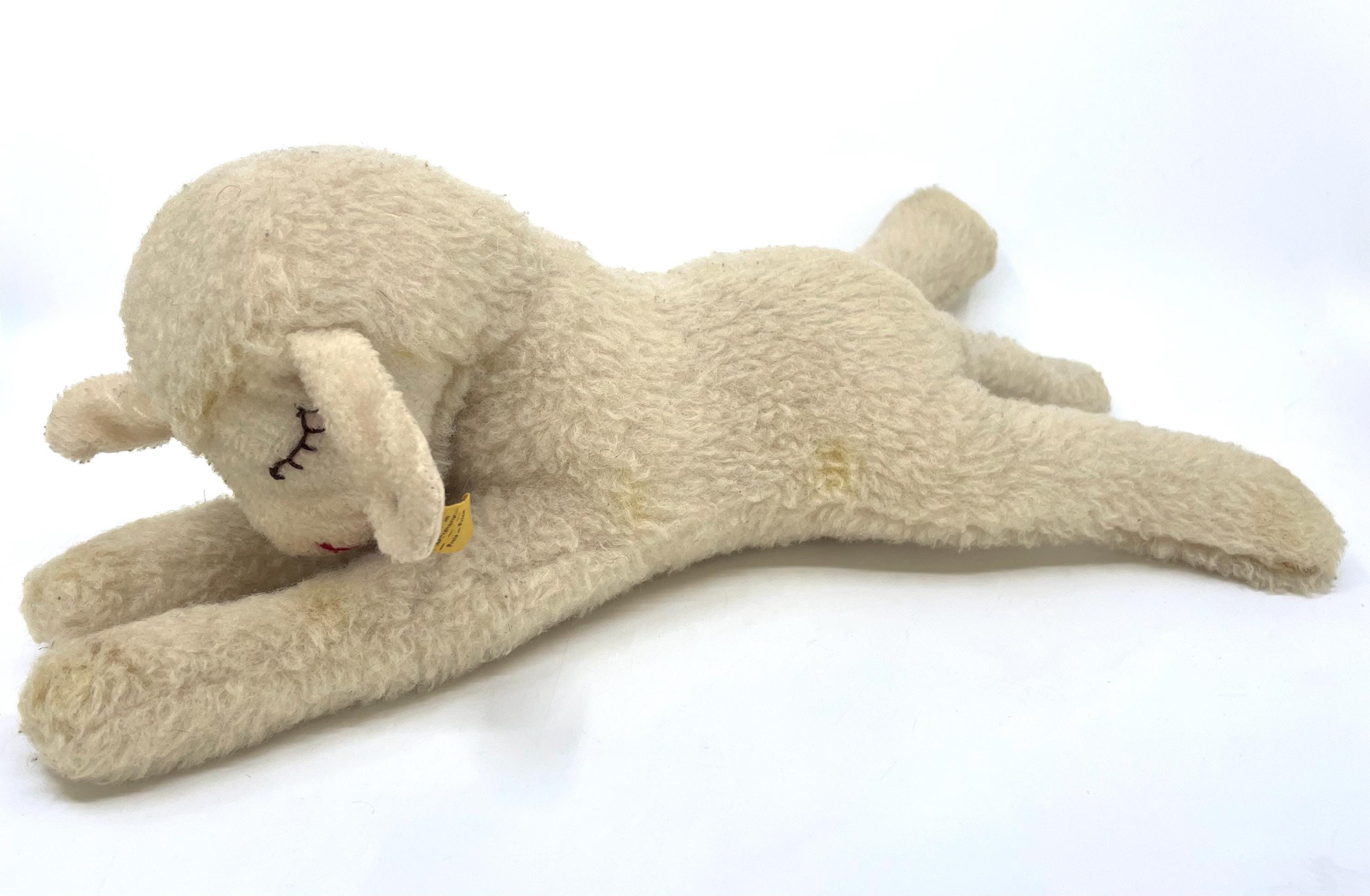 Steiff Floppy Lamby Lamb Sheep 1970s Big 28cm 11 Inches Wool Plush