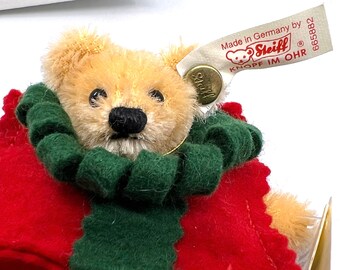 Steiff All Wrapped up 1999 Teddy Bear Gift Christmas Tree Ornament
