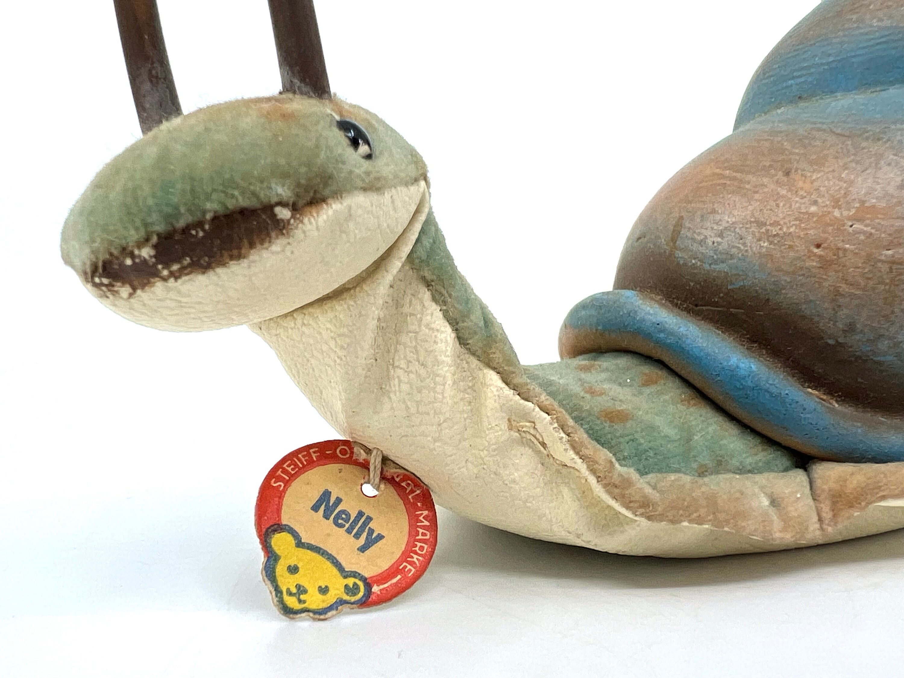 Steiff Germany Nelly Snail Velvet and Rubber ID Chest Tag 10