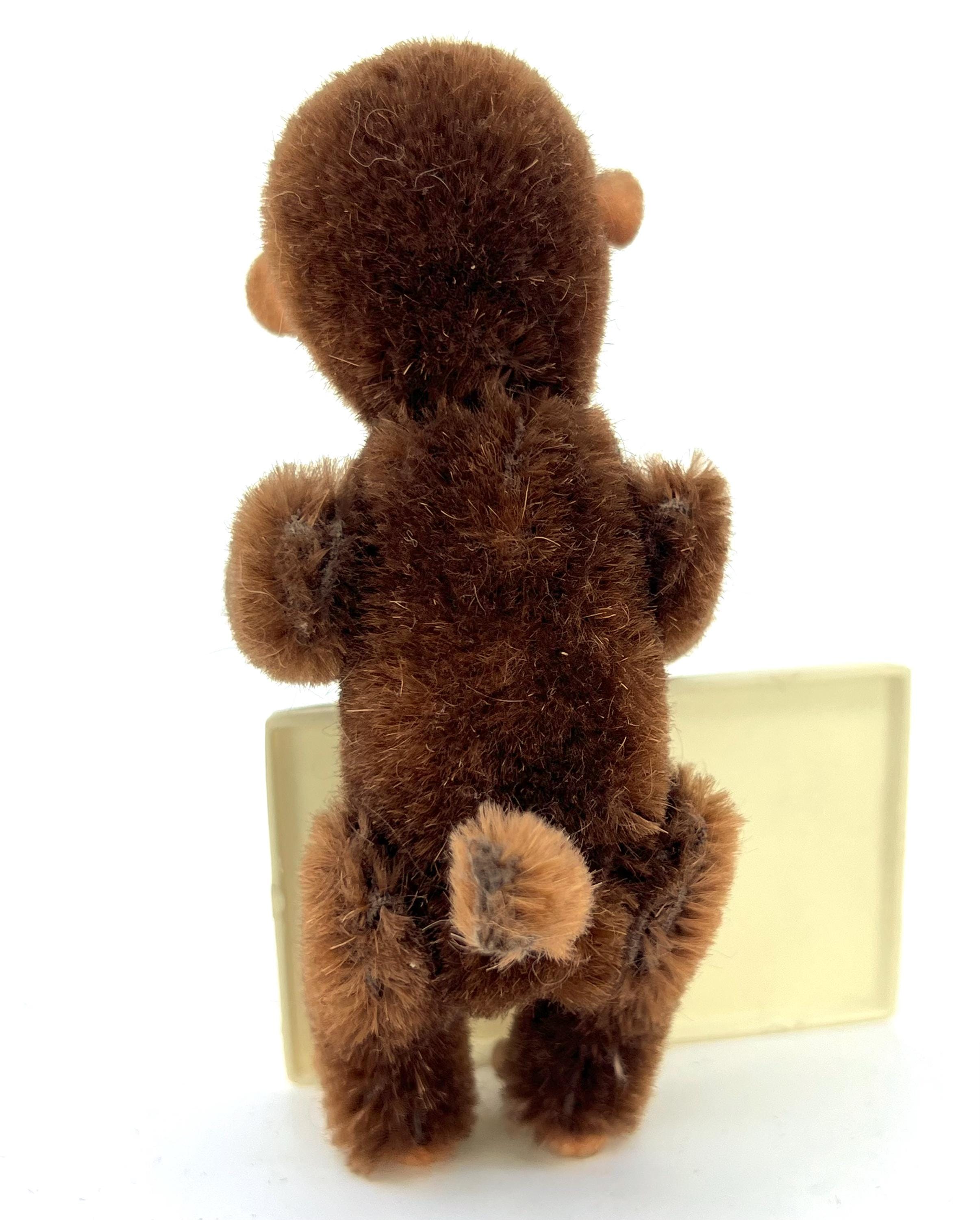 Schuco Yes No Tricky Monkey 1950s Chimp Tail Moves Head Mohair