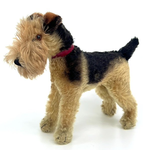 Steiff Terry Airedale Terrier Dog 1950s Mohair Plush 22 Cm 9 Inches No ID Vintage Stuffed Toy Germany Etsy