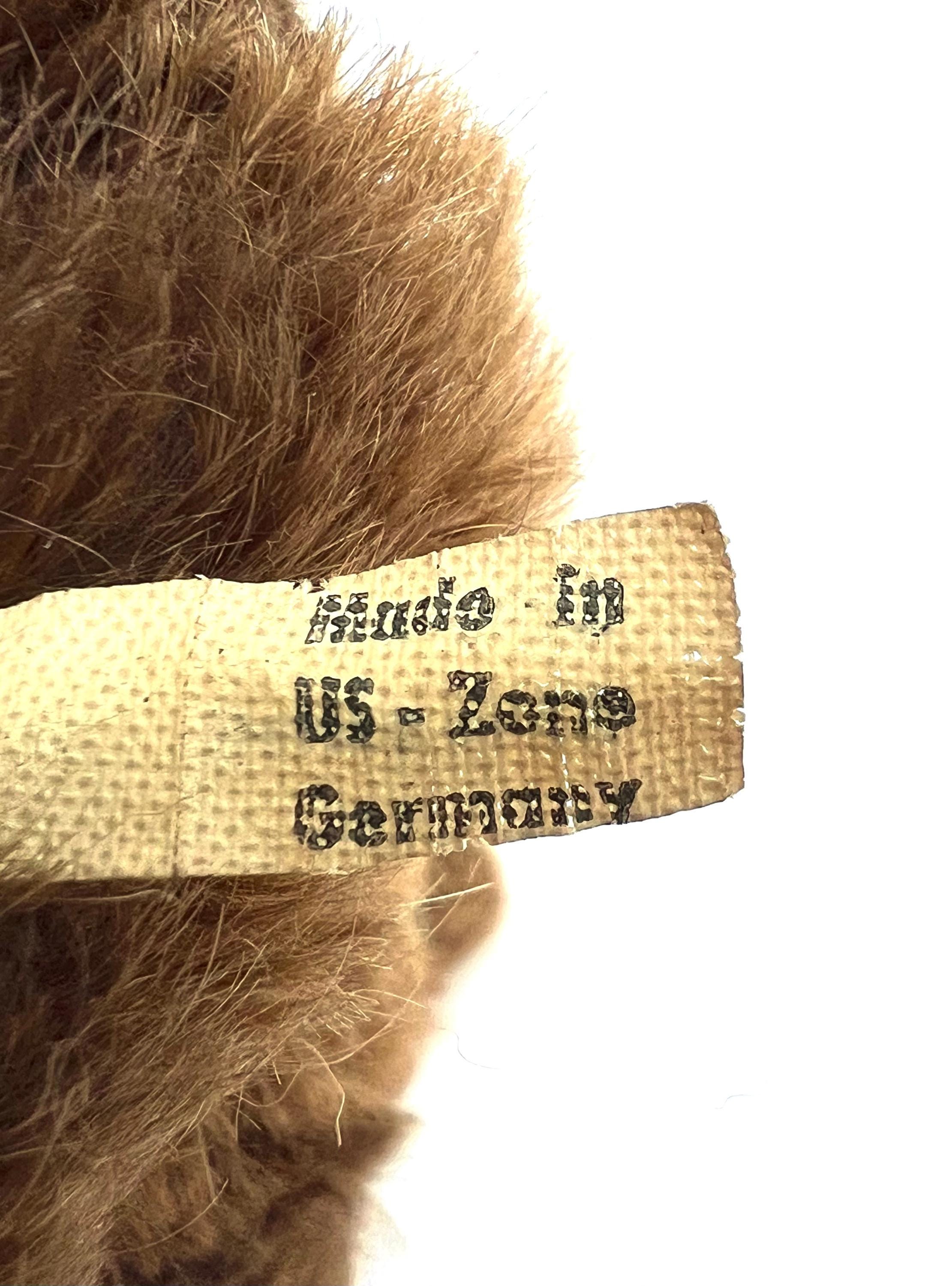 Schuco Tricky Monkey 1947 US Zone 26 Cm 10 Inches Mohair Plush Tag