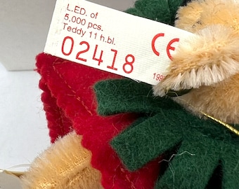 Steiff All Wrapped up 1999 Teddy Bear Gift Christmas Tree Ornament