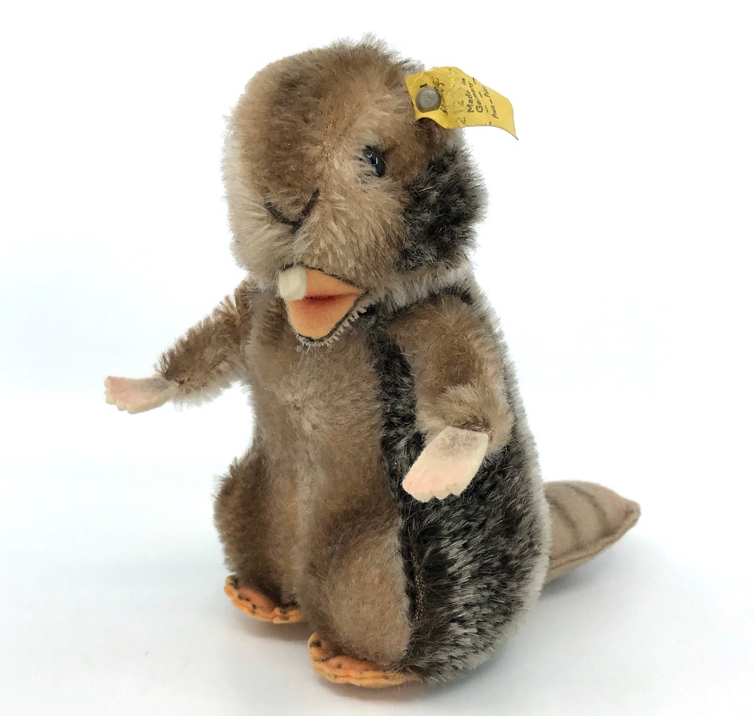 バーゲンで Germany Steiff Nagy ID Inches 7 Cm 17 Plush Mohair Beaver ぬいぐるみ