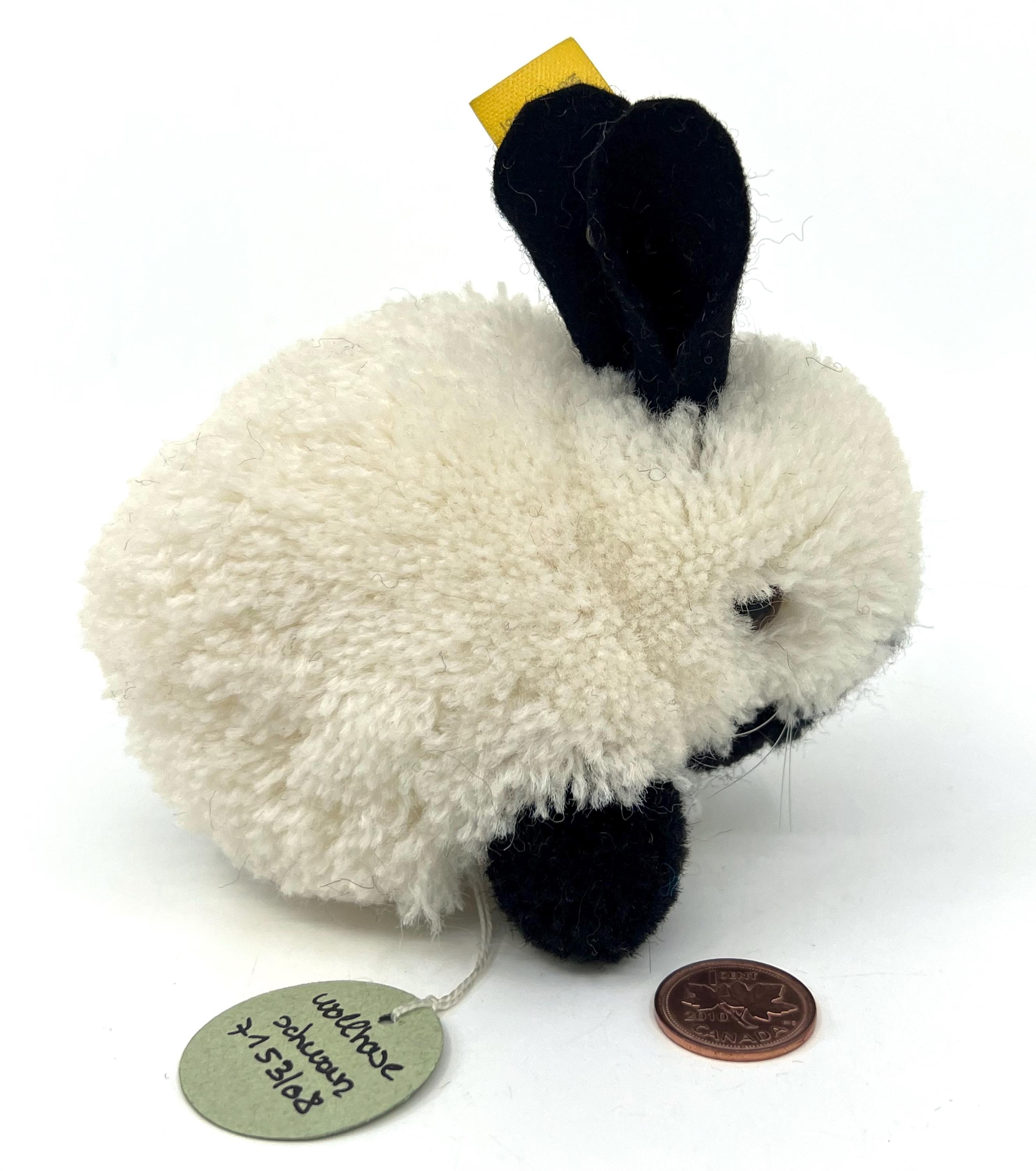 Woolen Rabbit Steiff Woolen Rabbit 1968 Official Archive Tag and ID Button and Flag 8 ...