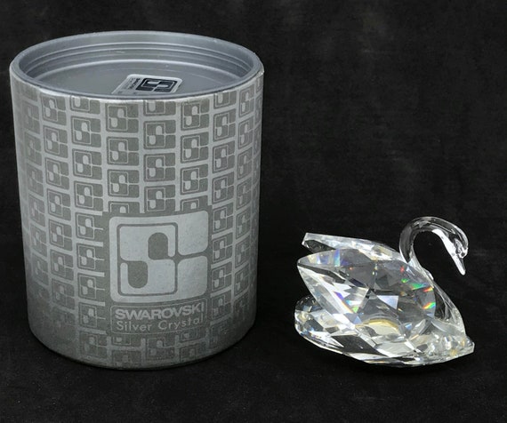jas Schots Vervreemden Swarovski Austria Silver Crystal Medium Swan Figurine 2 inches - Etsy België