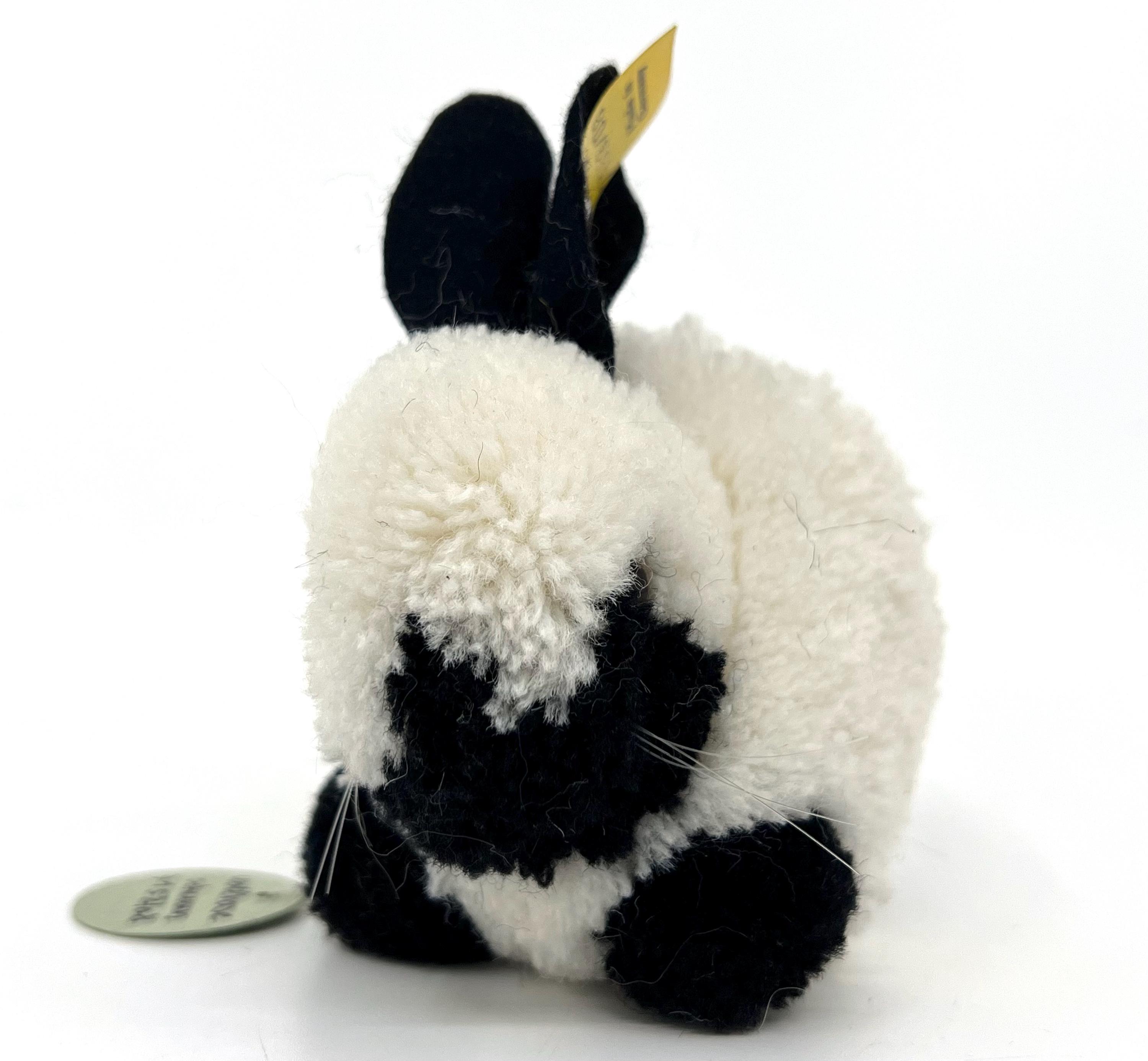 Woolen Rabbit Steiff Woolen Rabbit 1968 Official Archive Tag and ID Button and Flag 8 ...