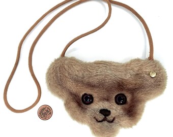 バッグ Steiff x PORTER Tiny Teddy Bear IRONBLUE Steiff Plush Teddy Bear Head Logo Handbag Coin Purse 1980s ID