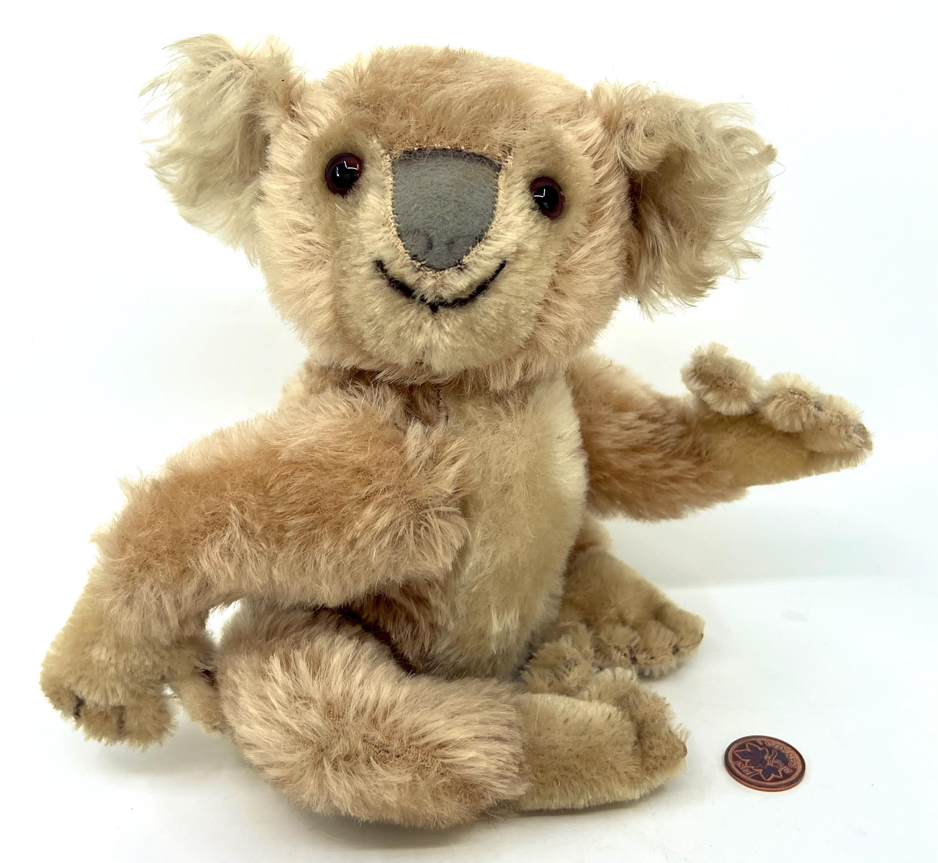 Steiff Koala Bear 1959 -1961 Mohair Plush 22 Cm 8 Inches No ID