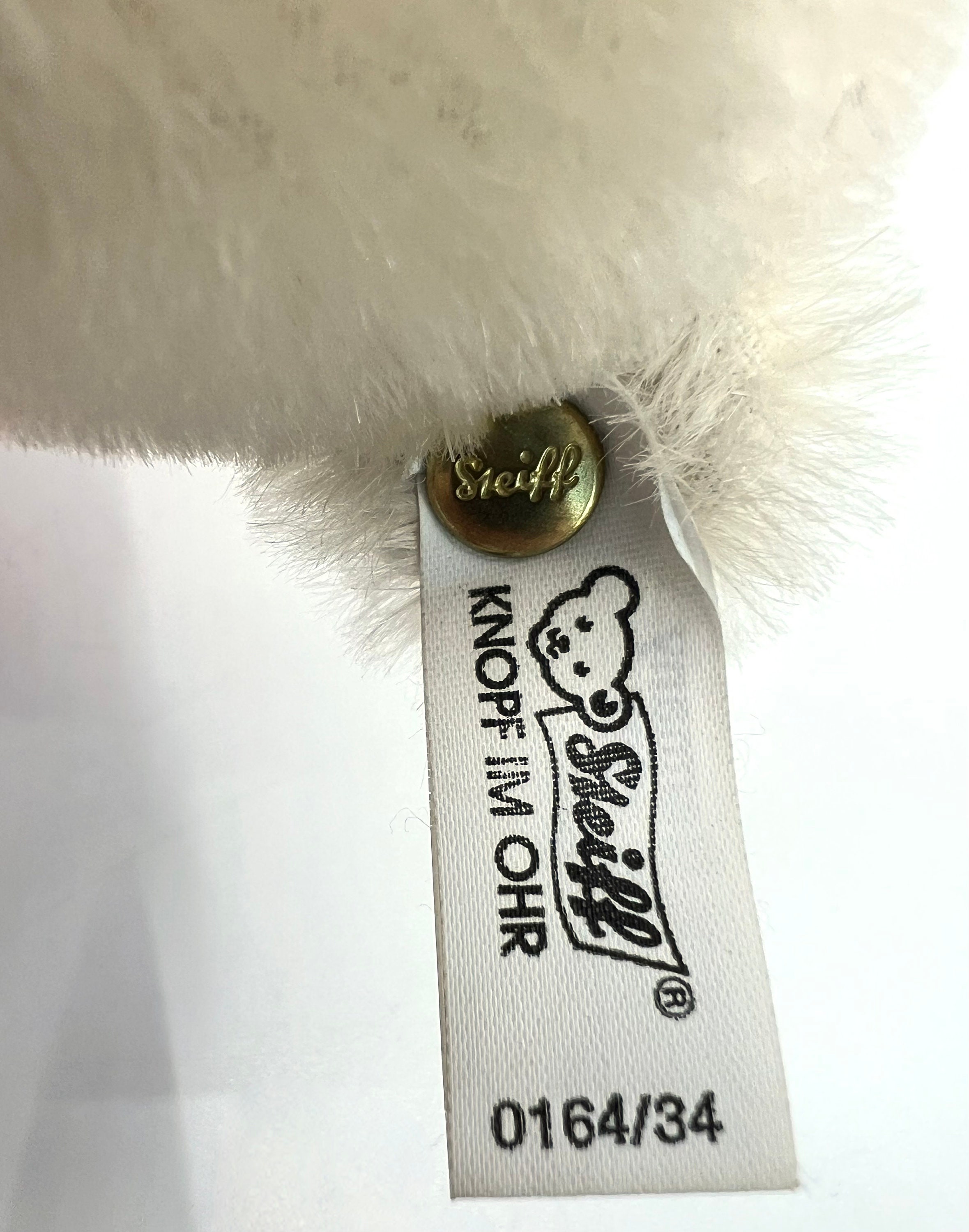 Steiff Circus Dolly Teddy Bear Replica 1913 ID Button and Steiff Circus Dolly Teddy Bear Replica 1913 ID Button and