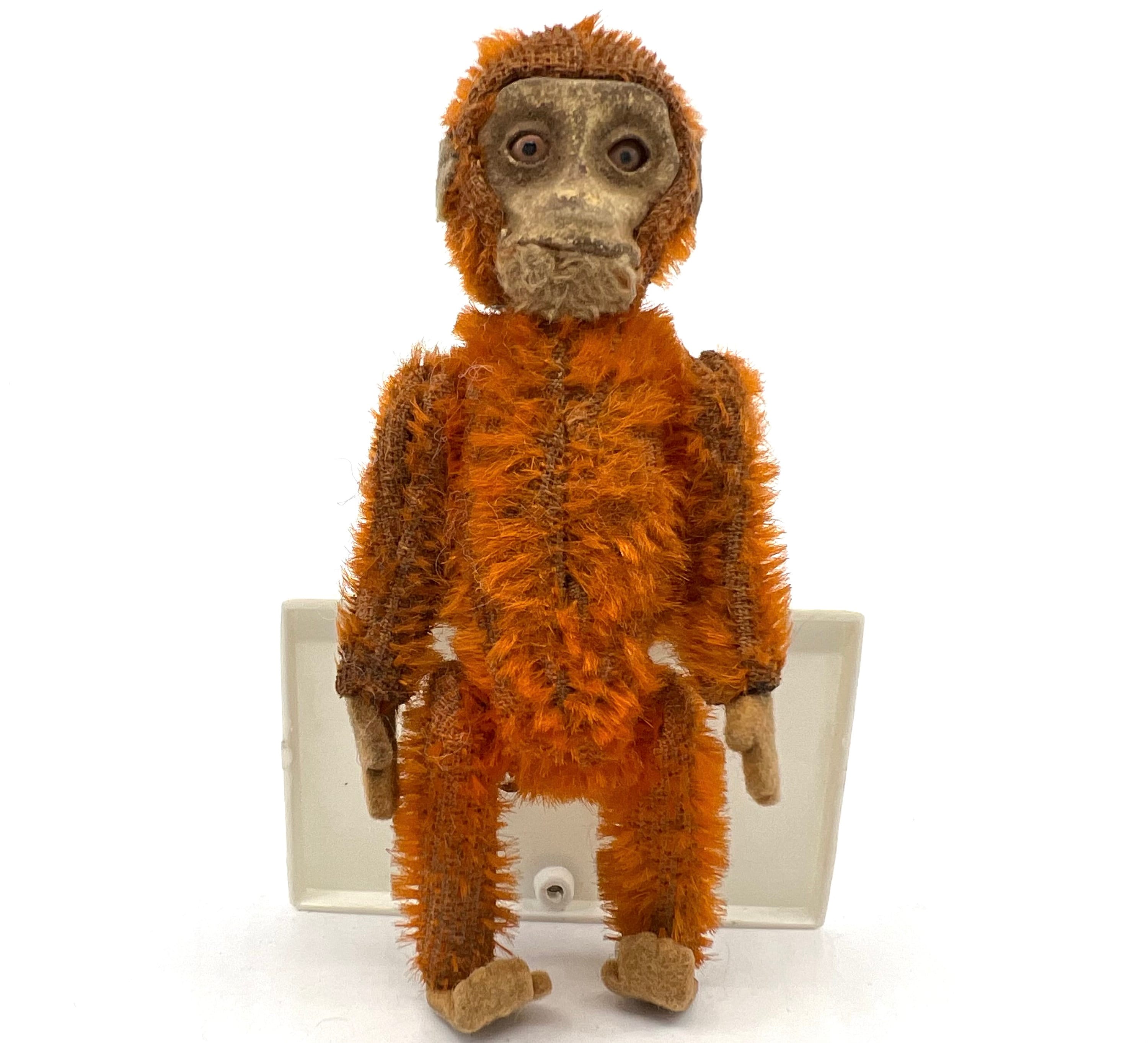 Schuco Germany Monkey Perfume Miniature Cinnamon Mohair Plush