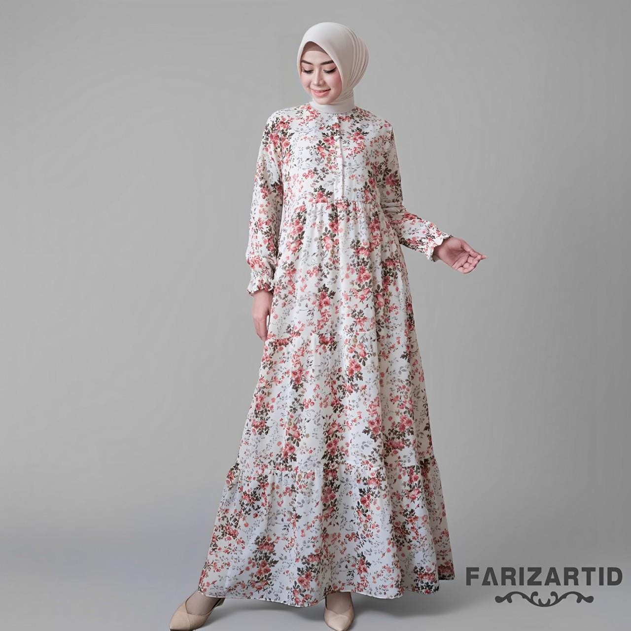 slim fit dress slacks Kaya Smocked Maxi Dress - Terracotta main image 0