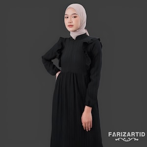 Elegancia elegante Neisya Letisa vestido musulmán, vestido musulmán, boda de vestido musulmán, atuendo musulmán de las mujeres, vestido islámico de las mujeres, caftán
