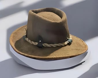 Adult Canvas Hat Stylish Cowboy Goni Hat for Men and Women,Prayer Cap,Muslim Knit Cap,Religious Cap,Handmade Peci,Muslim Beanie