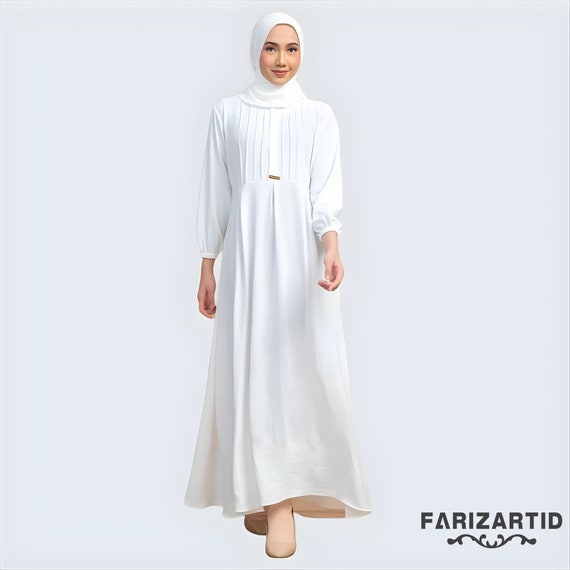 Azalia White Plain Crinkle Women's Muslim Dress,Muslim Dress,Muslim Dress Wedding,Women Muslim Attire,Women Islamic Dress,Islamic Dress Azalia White Plain Crinkle Women's Muslim Dress,Muslim Dress,Muslim Dress Wedding,Women Muslim Attire,Women Islamic Dress,Islamic Dress
