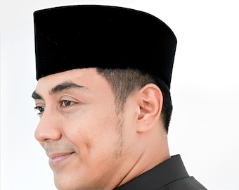 Gorro de oración Songkok sencillo, cómodo y elegante, gorro de punto musulmán, gorro religioso, peci hecho a mano, gorro musulmán