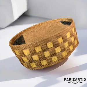 Handwoven Brown and Yellow Turmeric Peci Goni Traditional Headwear for Men,Prayer Cap,Muslim Knit Cap,Religious Cap,Handmade Peci