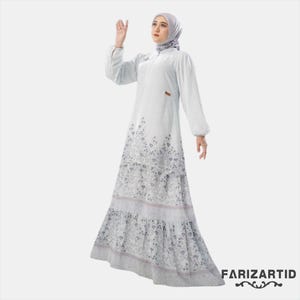 Conjunto familiar de vestido Hiqmala, vestido familiar elegante y moderno, vestido musulmán, vestido musulmán para boda, atuendo musulmán para mujer, vestido islámico para mujer