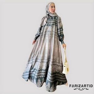 Vestido largo lujoso para mujer Yarashyma Miranda, vestido musulmán, vestido musulmán para boda, atuendo musulmán para mujer, vestido islámico para mujer, caftán