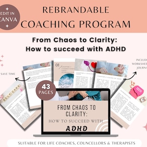 How to succeed with ADHD Formula Brandable Coaching Program,Workbook,Ebook,Guide | Content for ADHD Life Coach, Mental Health,ADHD therapist