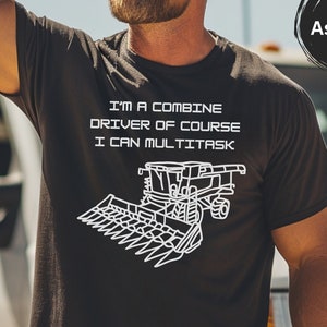Combine Driver Shirt, Gift for Farmer, Funny Farm T-Shirt, Agriculture Graphic Tee, Corn Harvest Gift, Fall Harvest Tshirt Humor