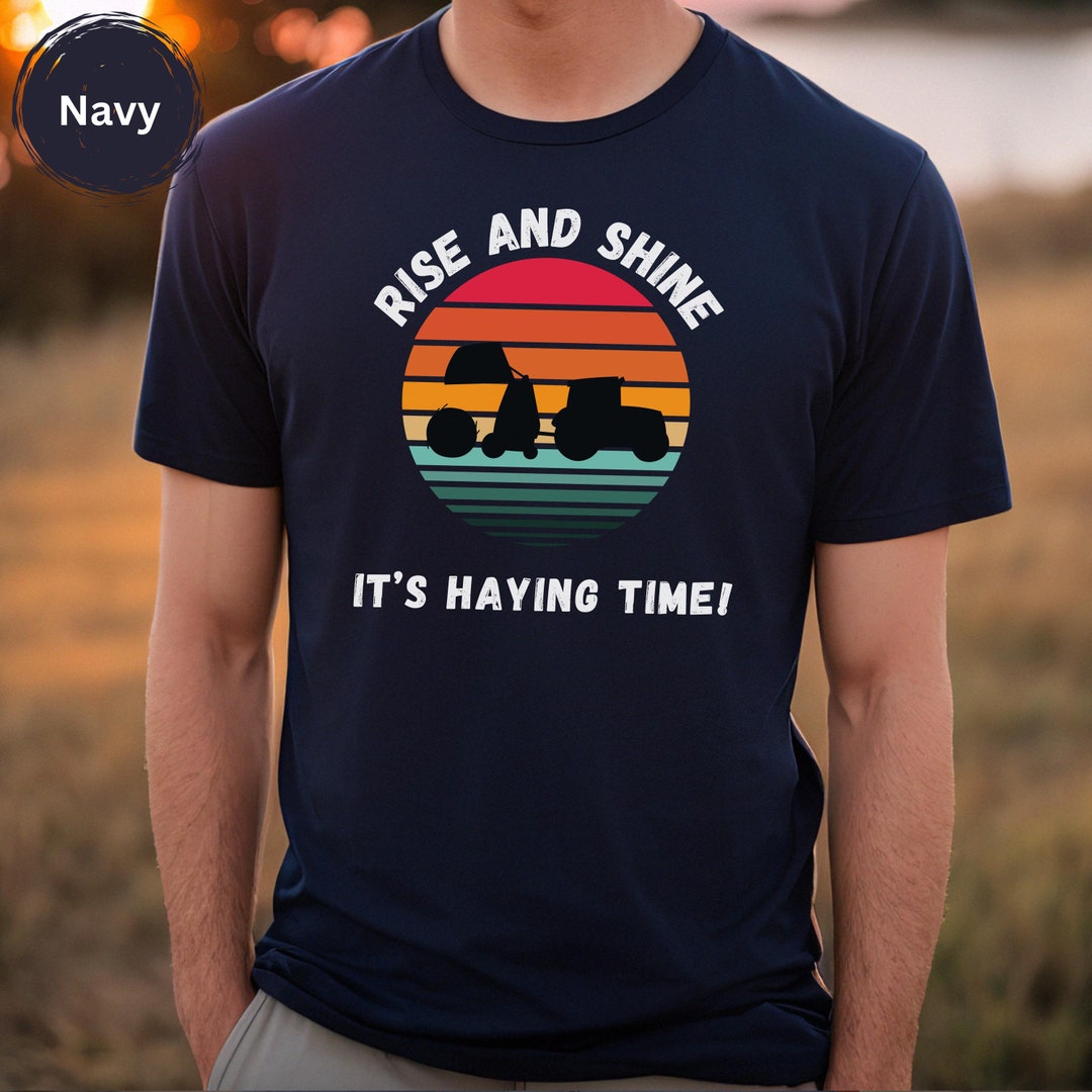 Retro Hay Farmer T-shirt, Gift for Tractor Driver, Rural Farm Country ...