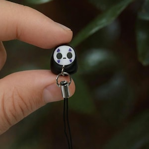 Ghibli Collection Charm, Phone Bag Accessory, Kawaii Companion No face