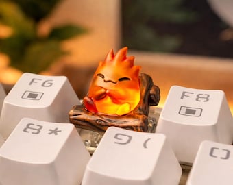 Calcifer Artisan Keycap - howl's moving castle Keycap
