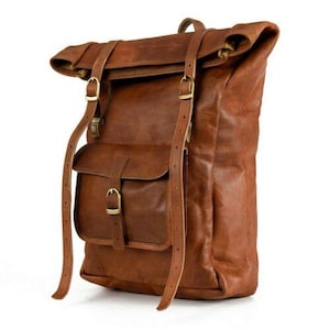 Personalized Leather Backpack, Brown Leather Backpack, Rucksack, Vintage Men Leather Backpack, Hipster Backpack, Laptop Bag gift for him her