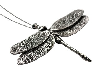 Dragon Fly Necklace Silver (large)