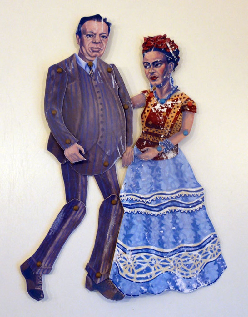 Diego Riviera Articulate Paper Doll Paper Puppet DIY Etsy
