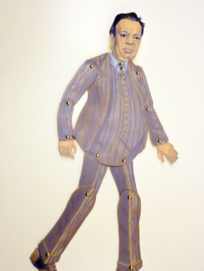Diego Riviera Articulate Paper Doll Paper Puppet DIY Etsy