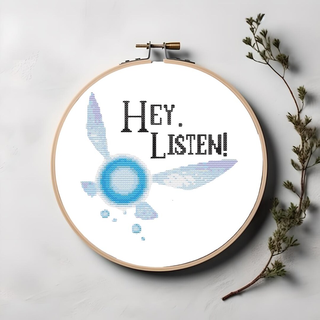 Navi Cross Stitch Pattern, Hey Listen! Digital Download, Instant ...