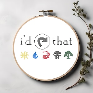 Magic the Gathering inspired "I'd Tap That" Pattern, Instant Download, Pattern only.